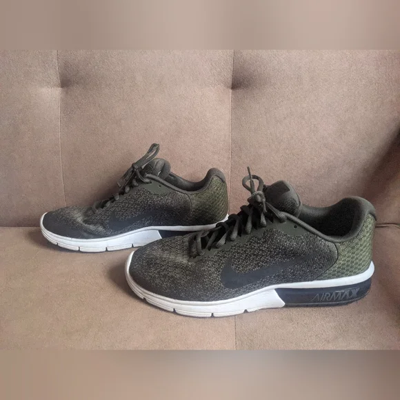 Nike Air Max Sequent 2 Cargo Khaki/Black-Medium Olive UK 8 852461-300 - Picture 3 of 10